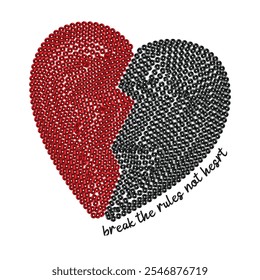 garments sequence illustration with love shape for ladies garments, card design, greetings