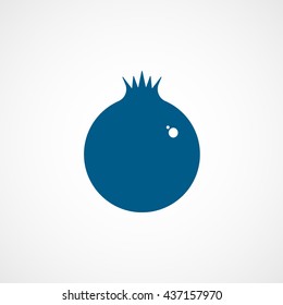 Garnet Blue Flat Icon On White Background