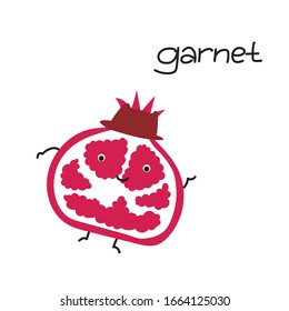 Garnet  Character. Vector illustration for design.