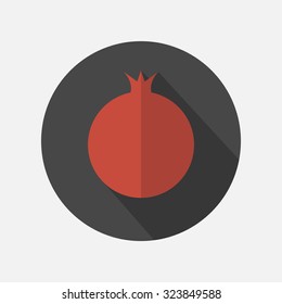 Garnet flat icon.  Vector illustration.