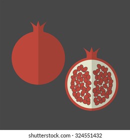 Garnet flat icon.  Vector illustration.