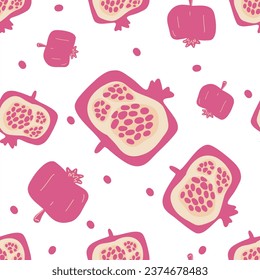 Garnet groovy hand drawn seamless pattern