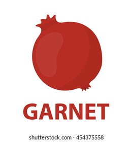 Garnet icon cartoon. Singe fruit icon from the food collection - stock vector