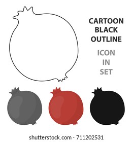 Garnet icon cartoon. Singe fruit icon from the food cartoon.