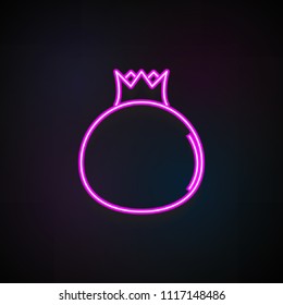 garnet icon. Element of Fruit icons for mobile concept and web apps. Neon garnet icon can be used for web and mobile