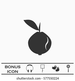 Garnet icon flat. Black pictogram on white background. Vector illustration symbol and bonus button