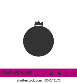 Garnet icon flat. Black pictogram on white background. Vector illustration symbol and bonus button