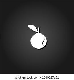Garnet icon flat. Simple White pictogram on black background with shadow. Vector illustration symbol