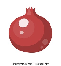 Garnet isolated on white background. Cartoon style. Vector illustration