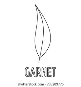 Garnet leaf icon. Outline illustration of garnet leaf vector icon for web