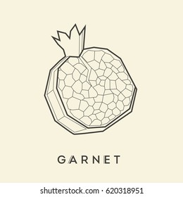 Garnet line illustration