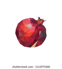 
Garnet Low Poly, grenade polygonal, triangle, polygon