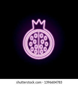 Garnet neon icon. Elements of Fruit set. Simple icon for websites, web design, mobile app, info graphics