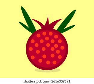 garnet on a yellow background,