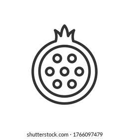 Icono de contorno de Garnet. Ilustración vectorial.