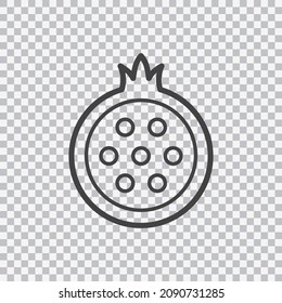 Icono de contorno de Garnet. Vector aislado sobre fondo transparente.