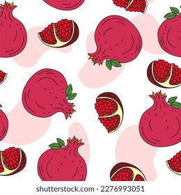 Garnet Pattern seamless on white background Vector Illustration
