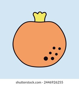 Garnet, Pomegranate vector icon. Graph symbol for food and drinks web site, apps design, mobile apps and print media, logo, UI