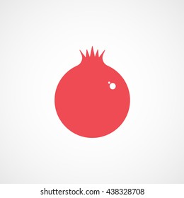 Garnet Red Flat Icon On White Background