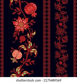 Cuchillo, patrón floral sin fisuras, adorno, textiles, frutas, verano, gráficos vectoriales