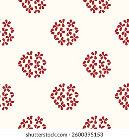 Garnet seeds vector background. Simple grain seamless pattern. Abstract hand drawn print for textile, wallpaper, fabric, cover, digital paper