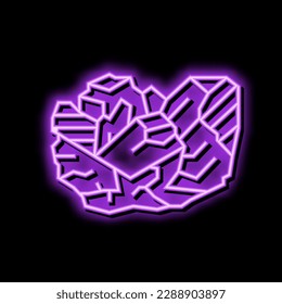 garnet stone rock neon light sign vector. garnet stone rock illustration