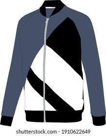 
garnish zipper sweatshirt vector illustration