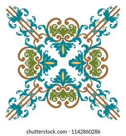 Garnished artistic design, ancient style shape, decorative element