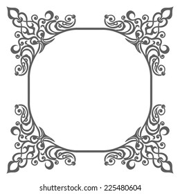 Garnished border, beautifully decorated corners