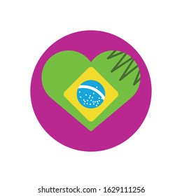 Garota from brazil design, Brazilian carnival culture tourism travel south latin america country and traditional theme Vector illustration