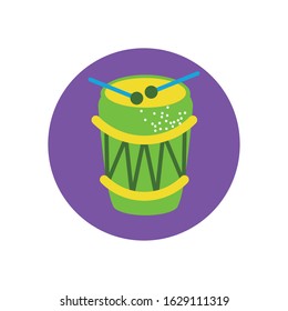 Garota from brazil design, Brazilian carnival culture tourism travel south latin america country and traditional theme Vector illustration