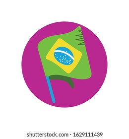 Garota from brazil design, Brazilian carnival culture tourism travel south latin america country and traditional theme Vector illustration