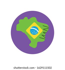 Garota from brazil design, Brazilian carnival culture tourism travel south latin america country and traditional theme Vector illustration