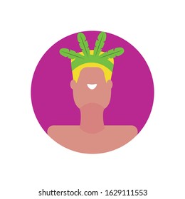 Garota from brazil design, Brazilian carnival culture tourism travel south latin america country and traditional theme Vector illustration