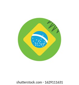 Garota from brazil design, Brazilian carnival culture tourism travel south latin america country and traditional theme Vector illustration