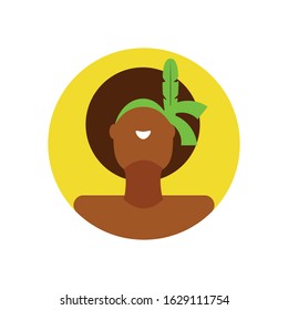 Garota from brazil design, Brazilian carnival culture tourism travel south latin america country and traditional theme Vector illustration