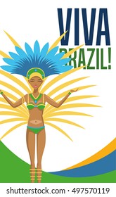 Garota cartoon of brazil design