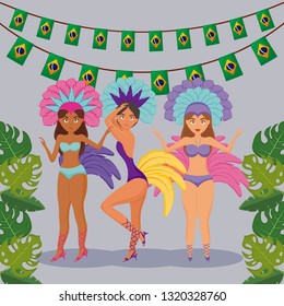 garotas dancing of carnival rio janeiro