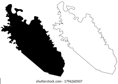 Garrard County, Kentucky (U.S. county, United States of America, USA, U.S., US) map vector illustration, scribble sketch Garrard map