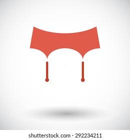 Garter belt. Flat vector icon for mobile and web applications. Vector illustration.