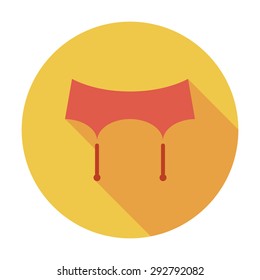 Garter belt. Flat vector icon for mobile and web applications. Vector illustration.