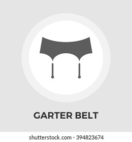 Garter belt icon vector. Flat icon isolated on the white background. Editable EPS file. Vector illustration.
