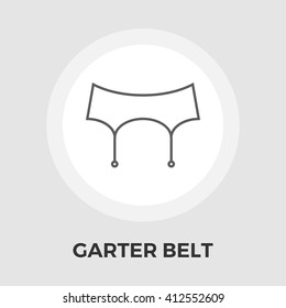 Garter belt icon vector. Flat icon isolated on the white background. Editable EPS file. Vector illustration.