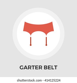 Garter belt icon vector. Flat icon isolated on the white background. Editable EPS file. Vector illustration.