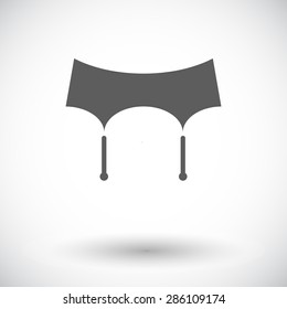 Garter belt. Single flat icon on white background. Vector illustration.
