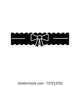 garter bride  icon, vector illustration, sign on isolated background