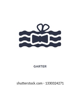 garter icon. Simple element illustration from birthday party and wedding concept. garter editable symbol design on white background. Can be use for web and mobile.