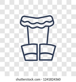 Garter icon. Trendy linear Garter logo concept on transparent background from Birthday party and wedding collection