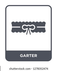 garter icon vector on white background, garter trendy filled icons from Birthday party and wedding collection, garter vector illustration