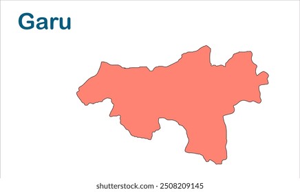 Mapa da subdivisão de Garu, Distrito de Latehar, Estado de Jharkhand, República da Índia, Governo de Jharkhand, Território indiano, Índia Oriental, política, aldeia, turismo